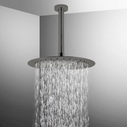 10 inch Super-slim Round Gunmetal Grey Rainfall Shower Head w 300mm Ceiling Mounted Shower Arm 10 inch Super-slim Round Gunmetal Grey Rainfall Shower Head w 300mm Ceiling Mounted Shower Arm